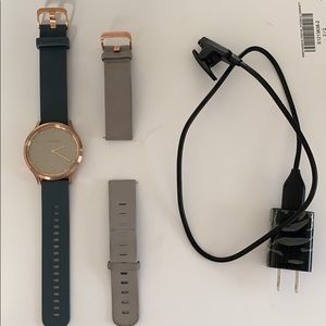garmin vivomove hr rose gold band